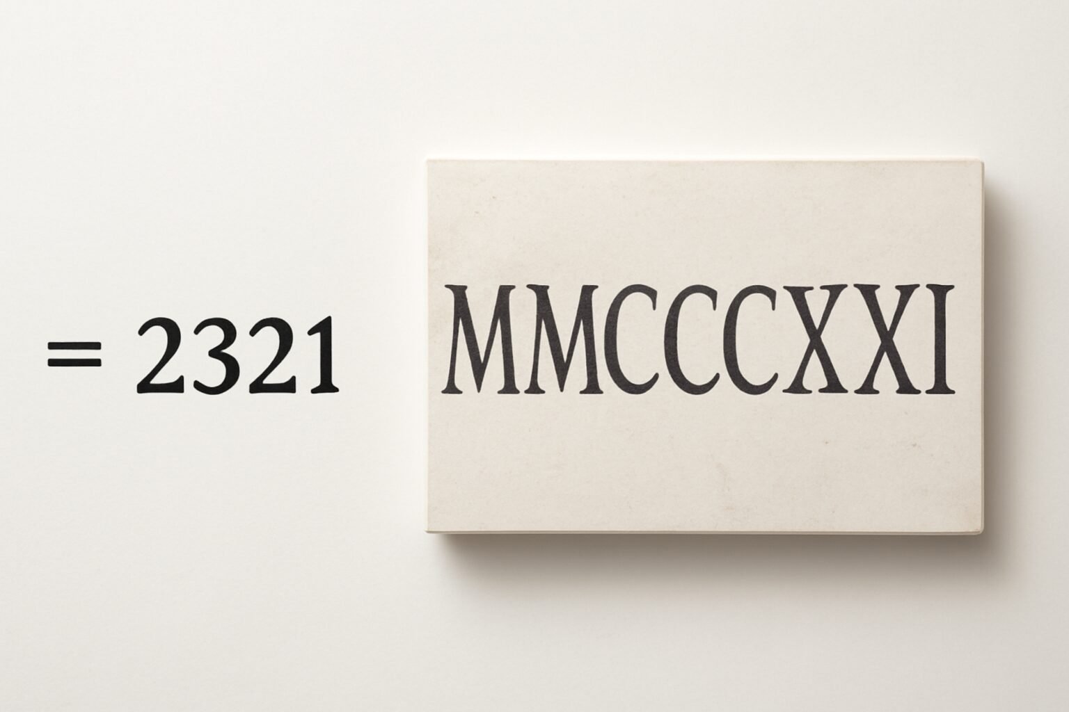 Roman Numerals: 2321