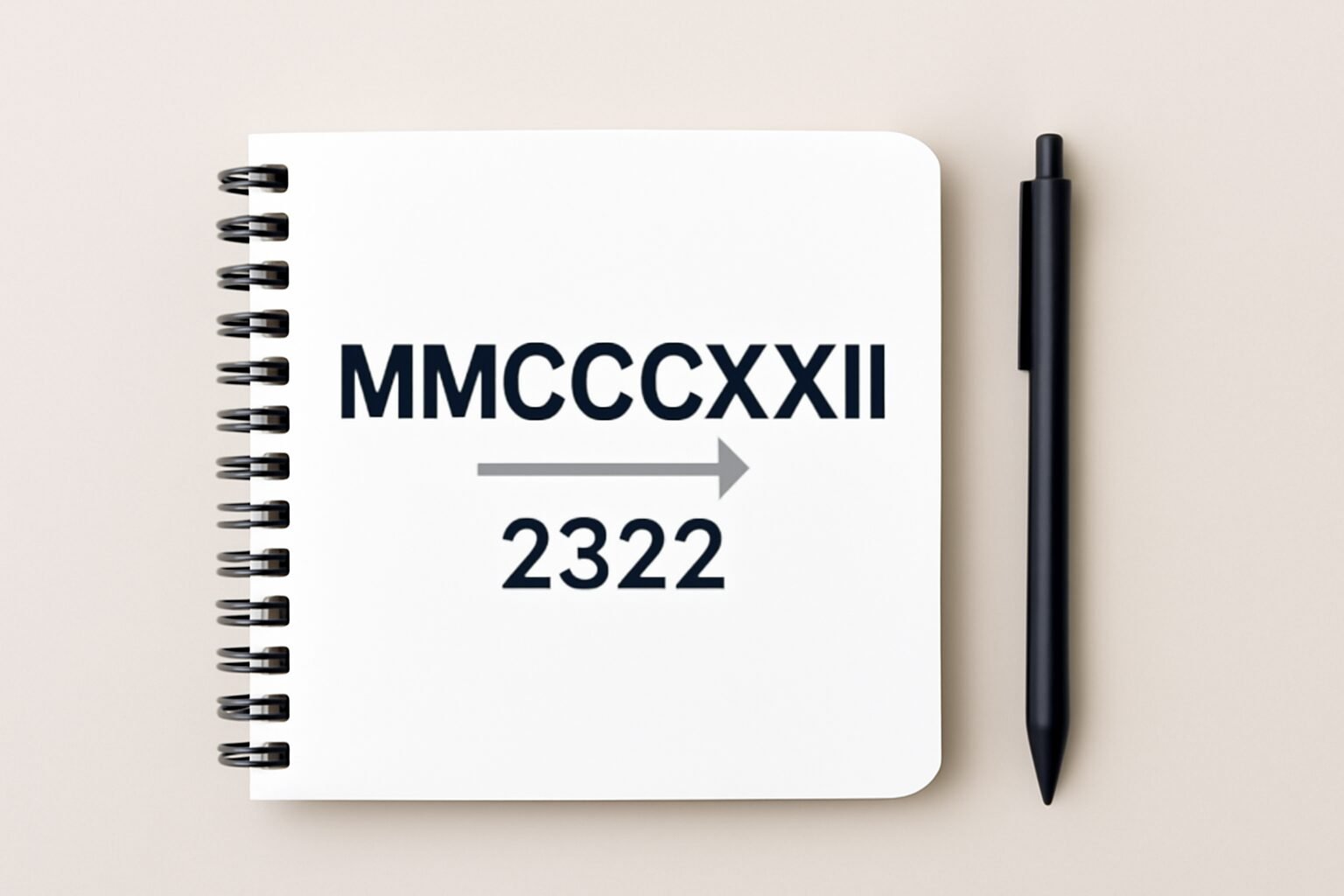 Roman Numerals: 2322