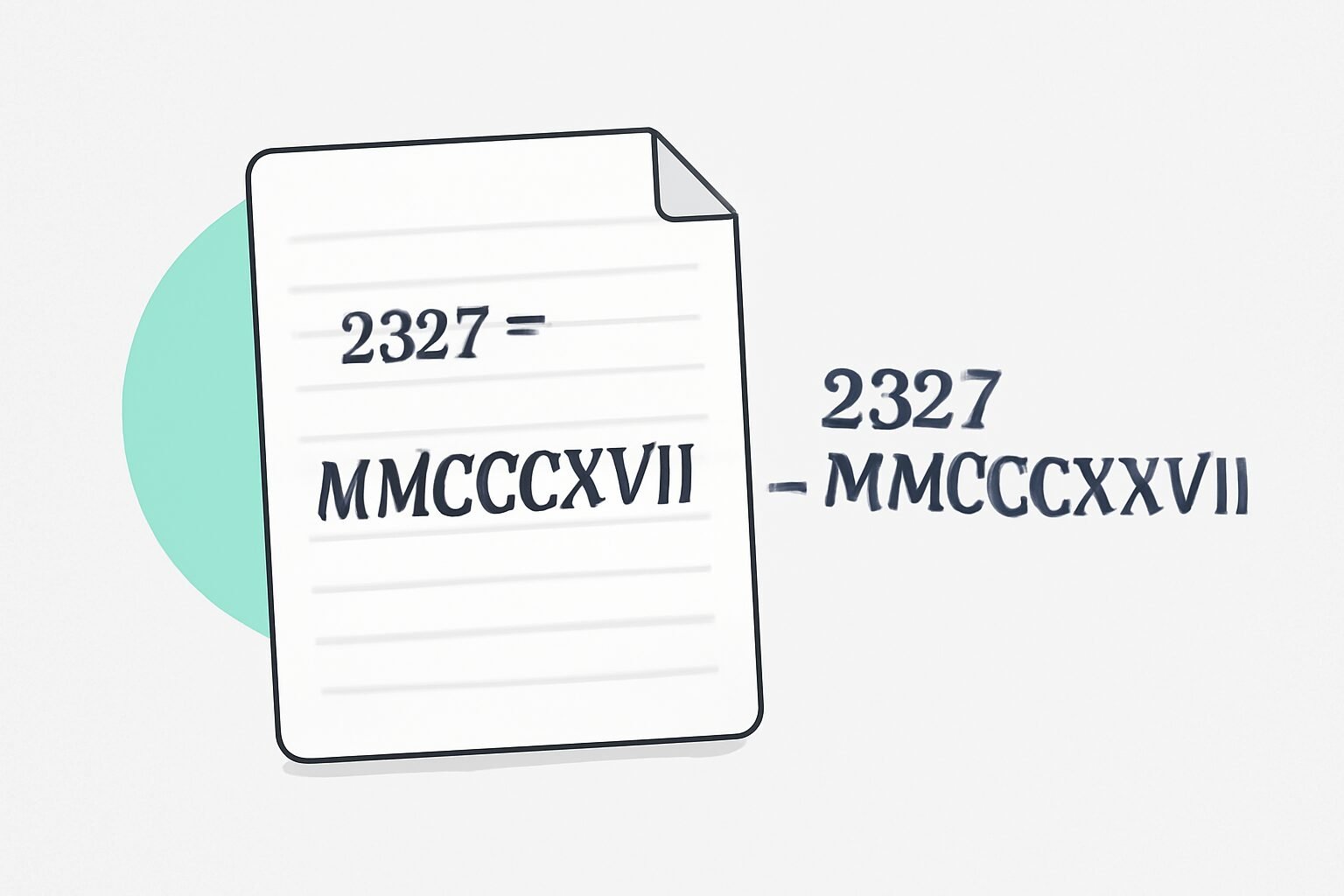 Roman Numerals: 2327