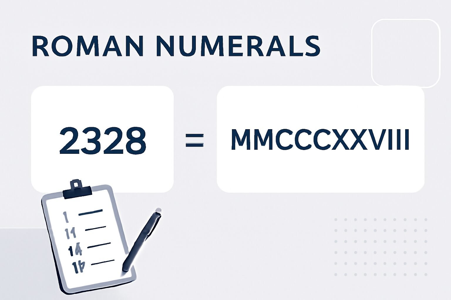 Roman Numerals: 2328
