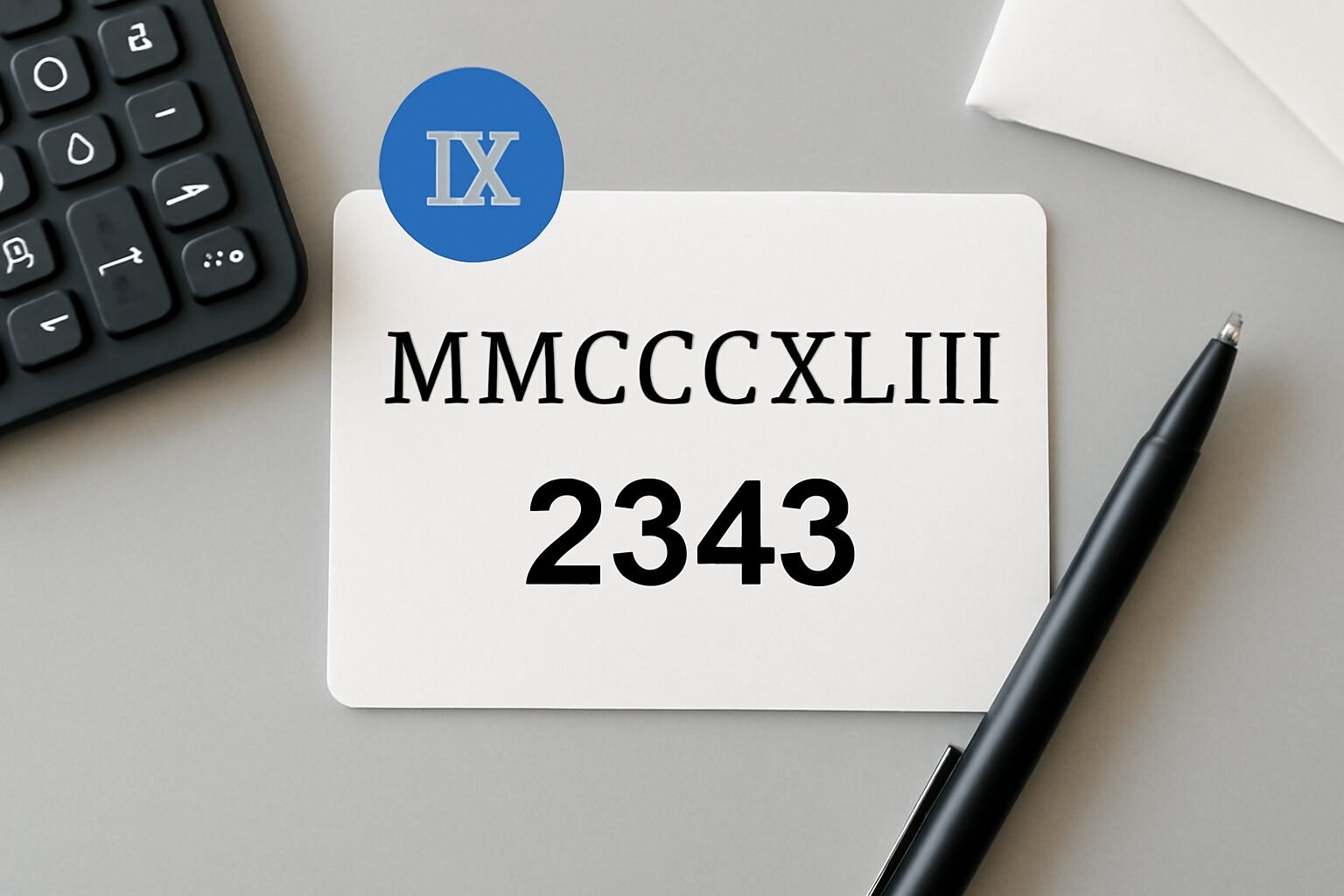 Roman Numerals: 2343
