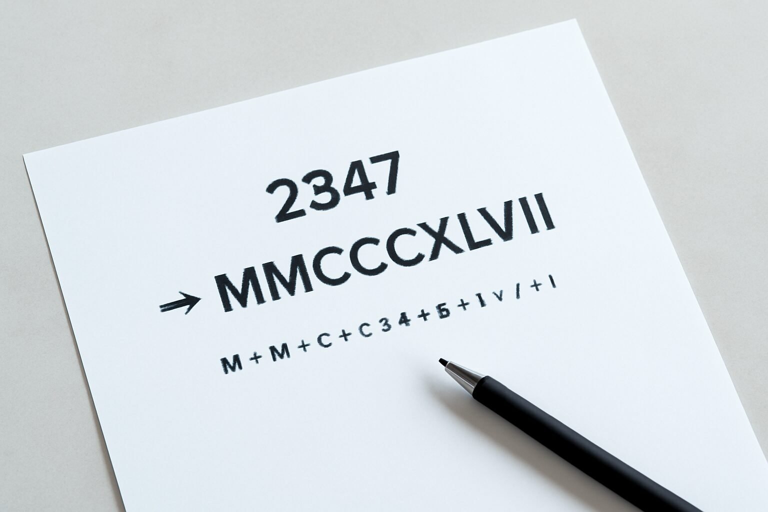 Roman Numerals: 2347