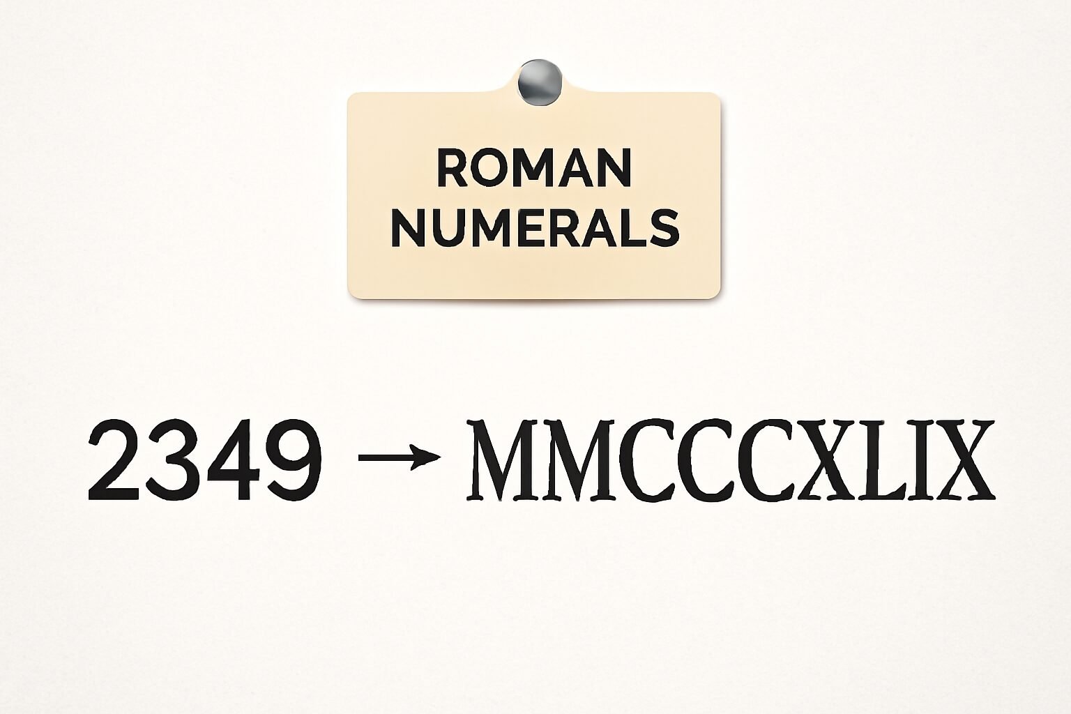 Roman Numerals: 2349