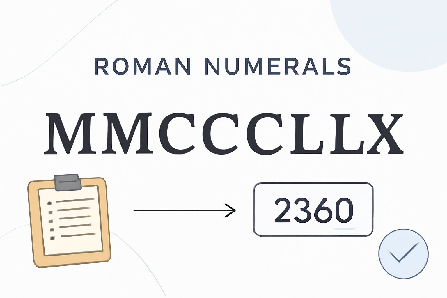 Roman Numerals: 2360