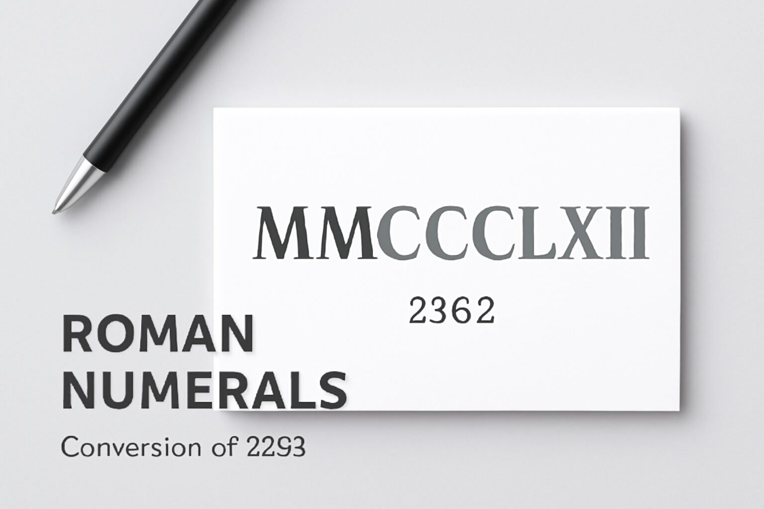Roman Numerals: 2362