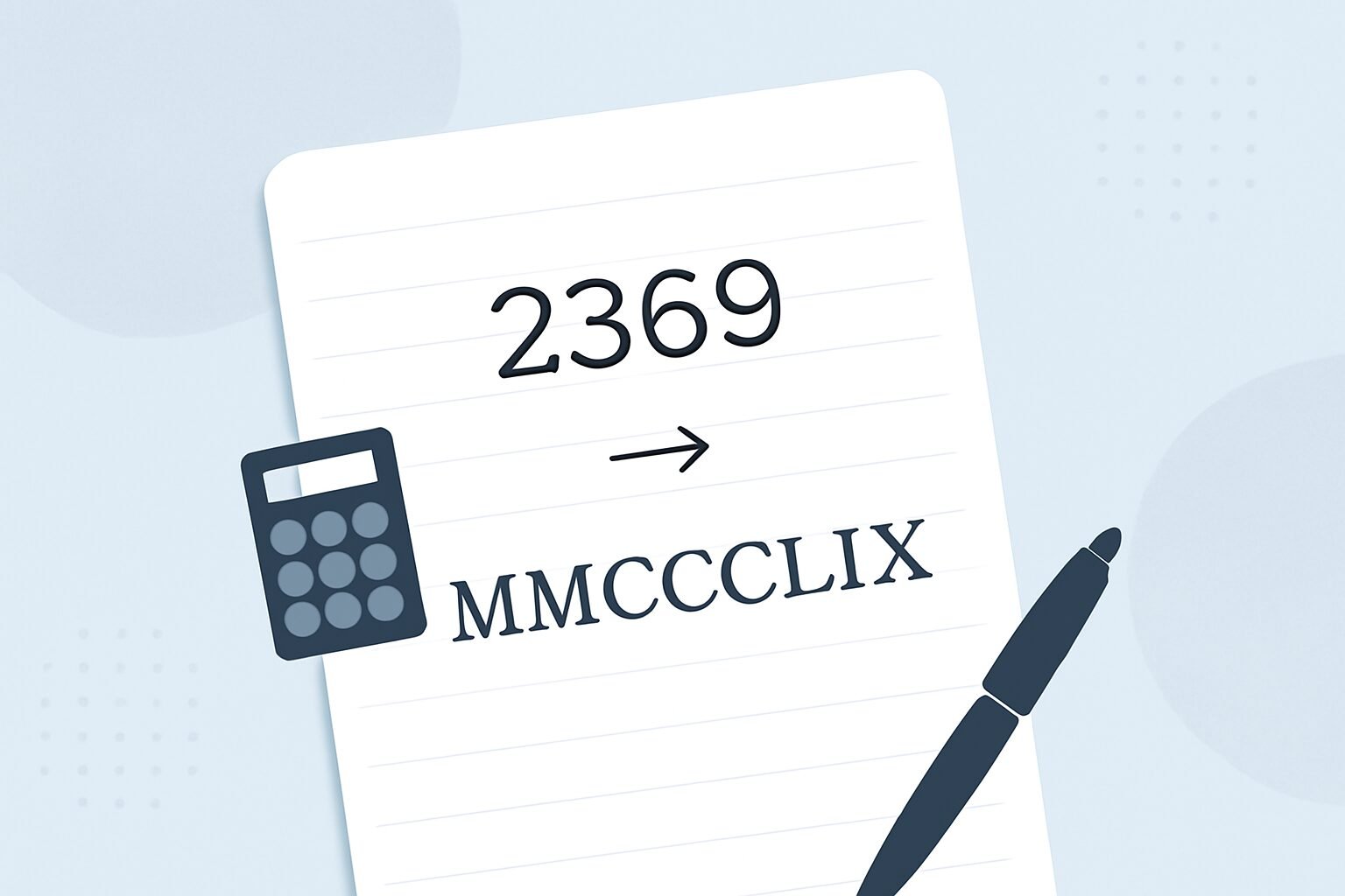 Roman Numerals: 2369