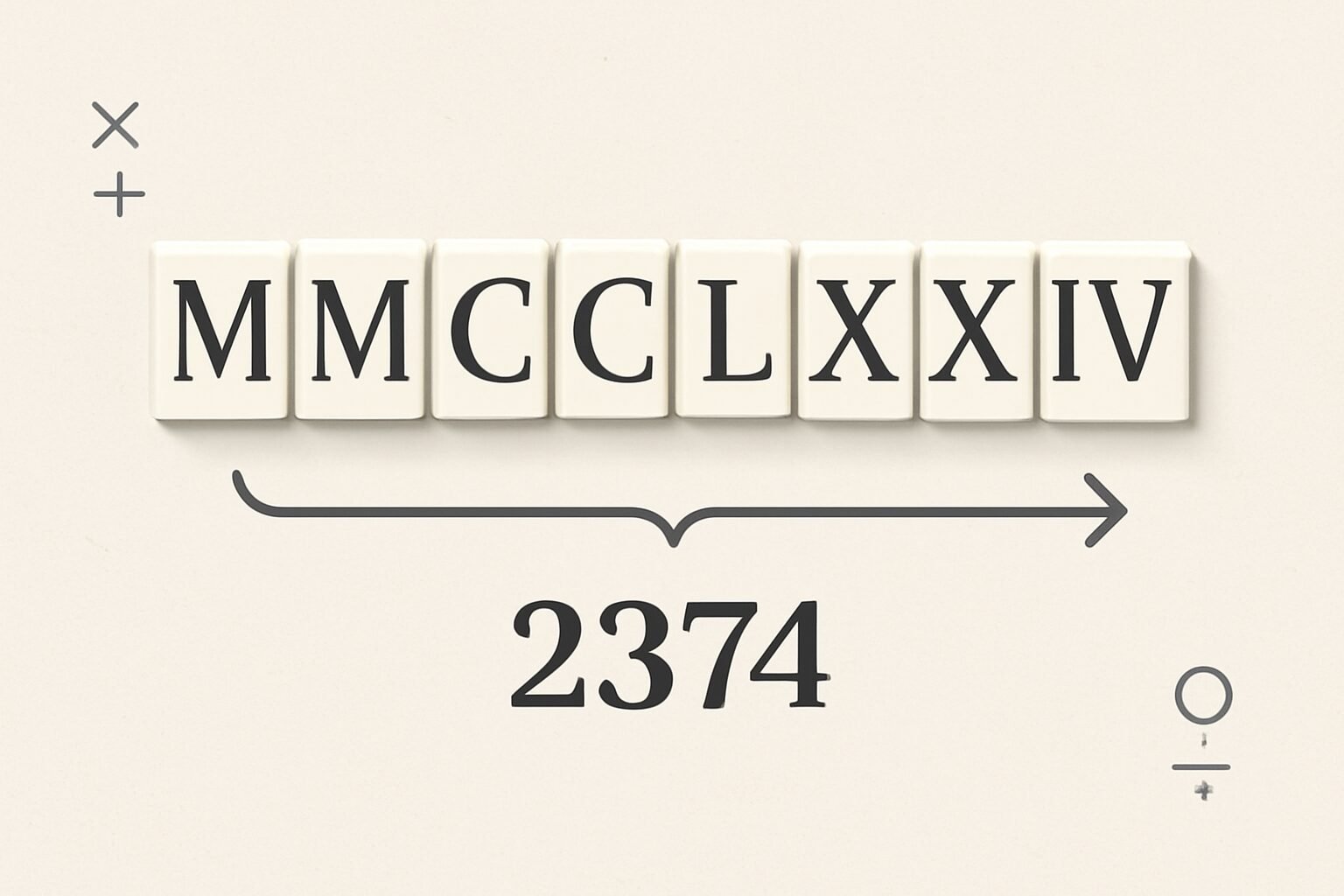 Roman Numerals: 2374