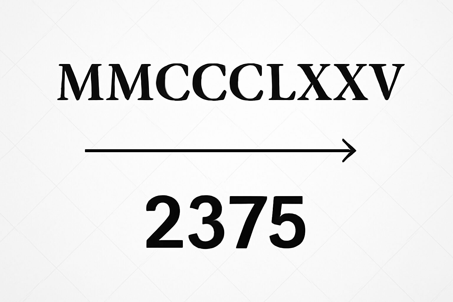 Roman Numerals: 2375