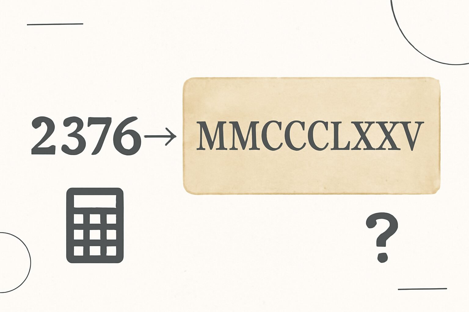 Roman Numerals: 2376