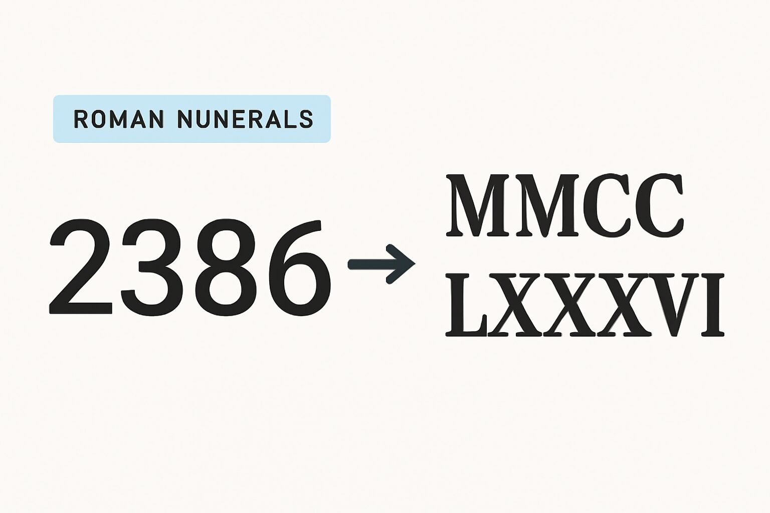 Roman Numerals: 2386