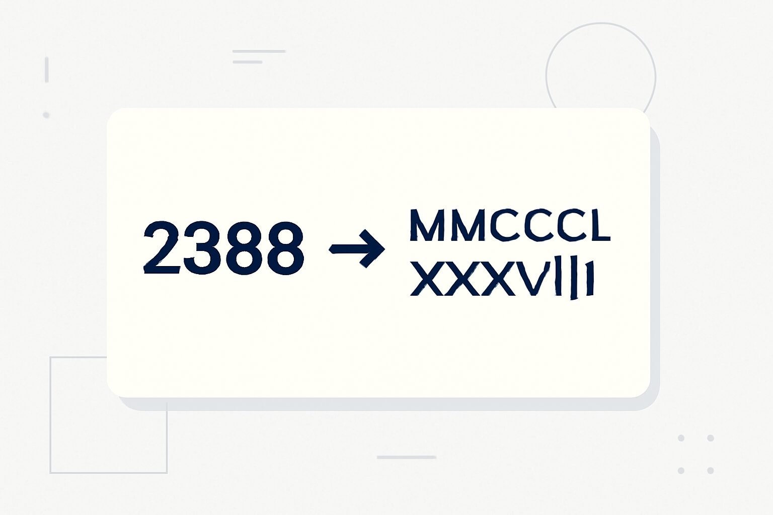 Roman Numerals: 2388