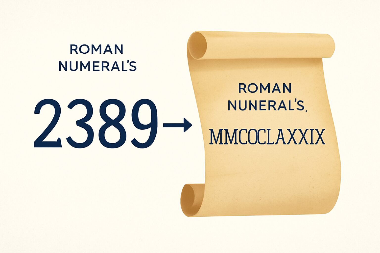 Roman Numerals: 2389