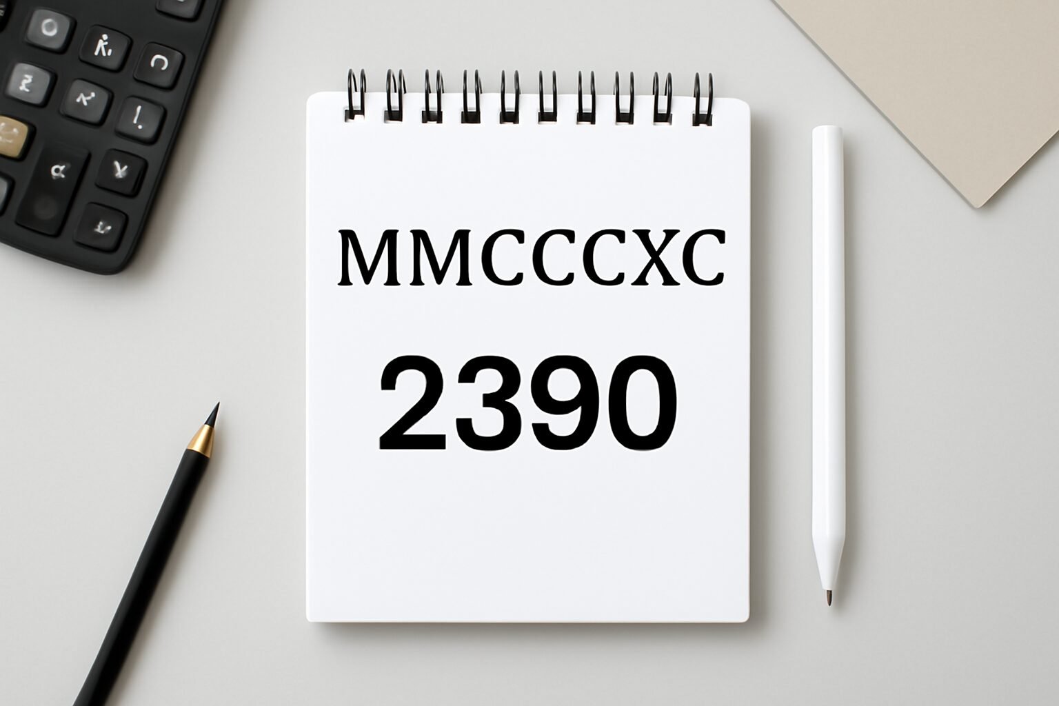 Roman Numerals: 2390