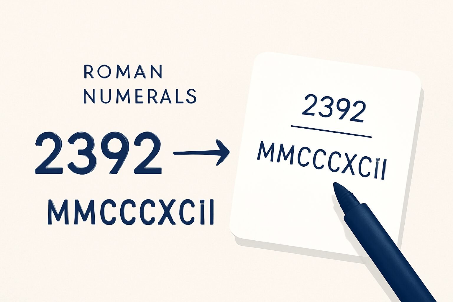 Roman Numerals: 2392