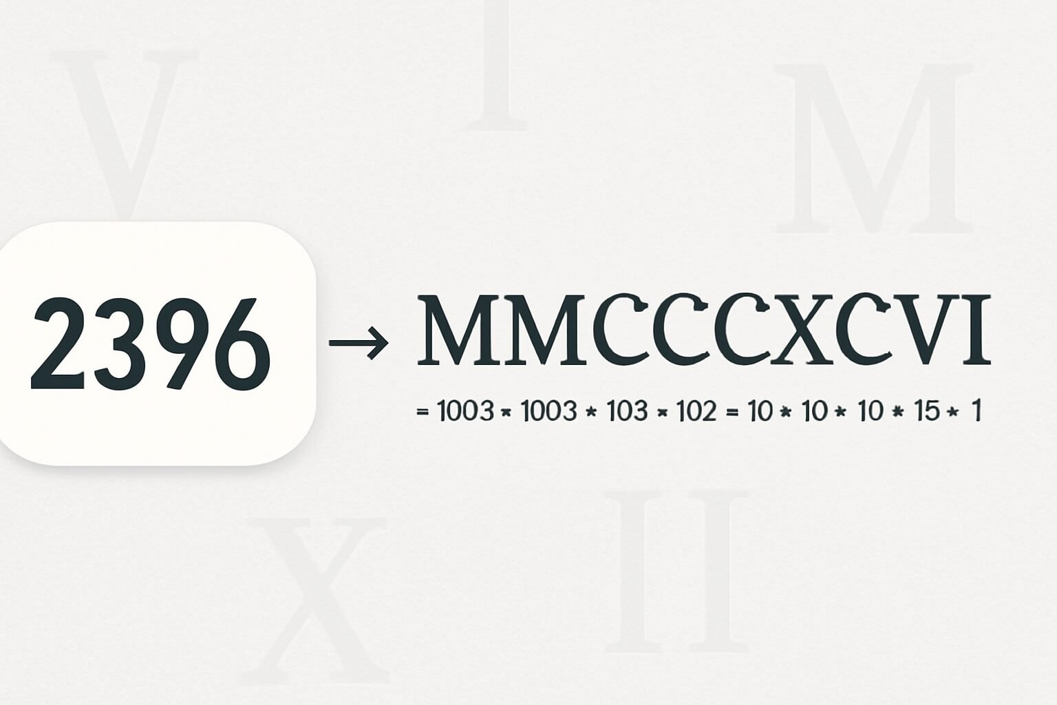 Roman Numerals: 2396