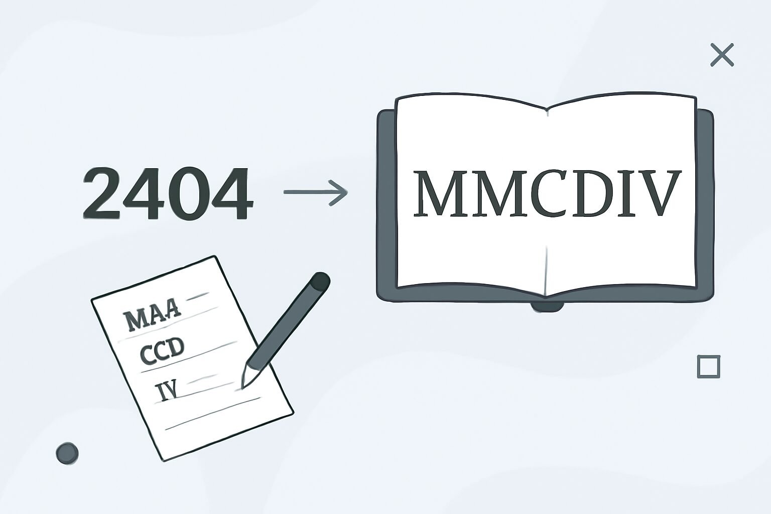Roman Numerals: 2404