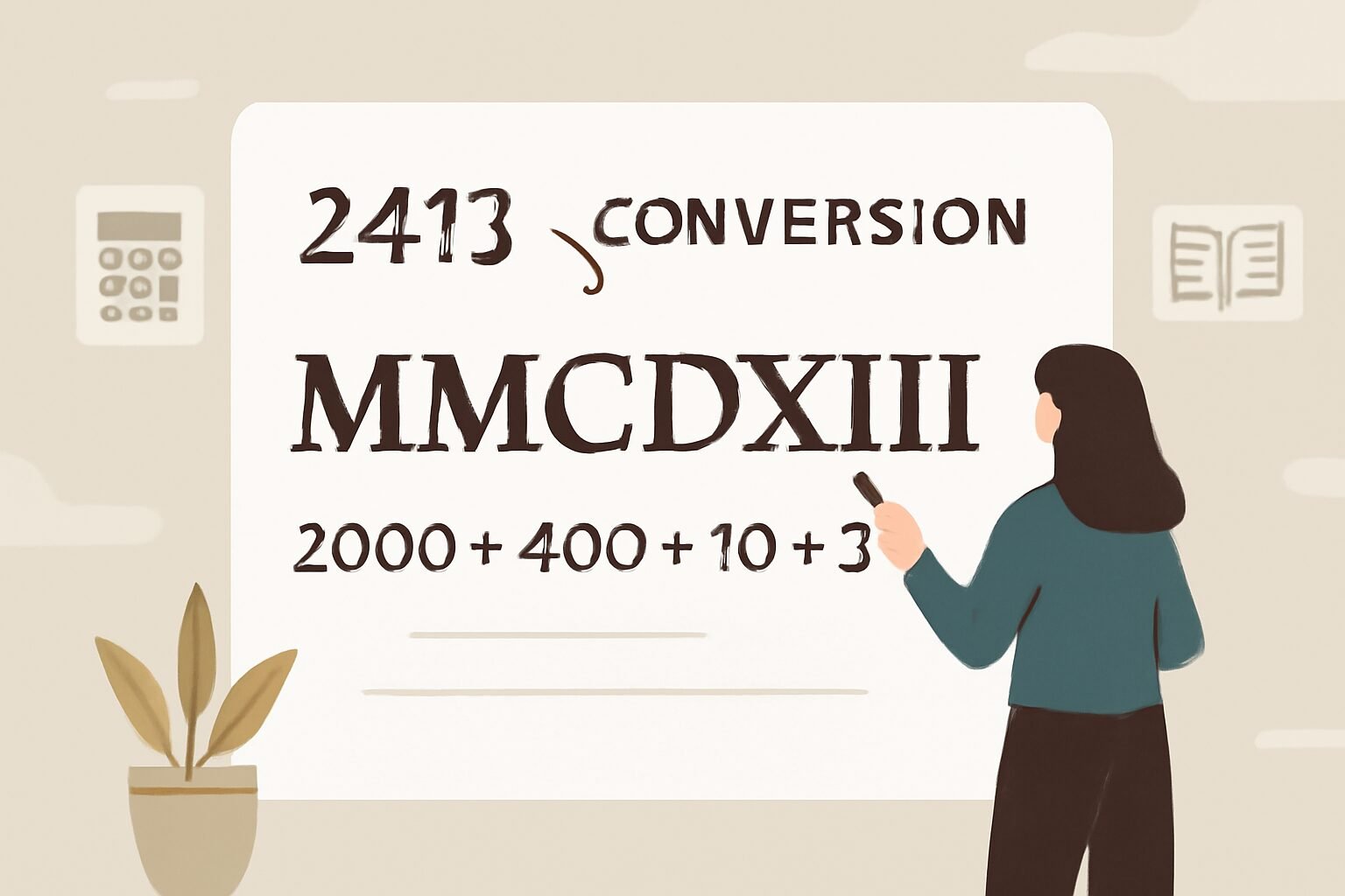 Roman Numerals: 2413