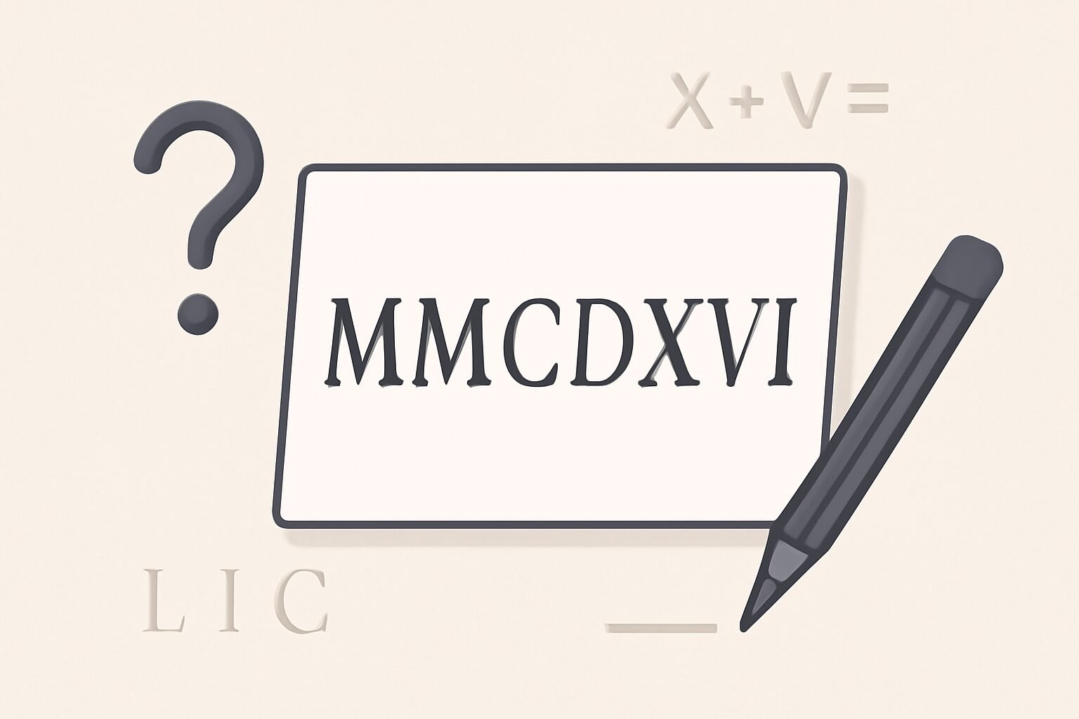 Roman Numerals: 2416