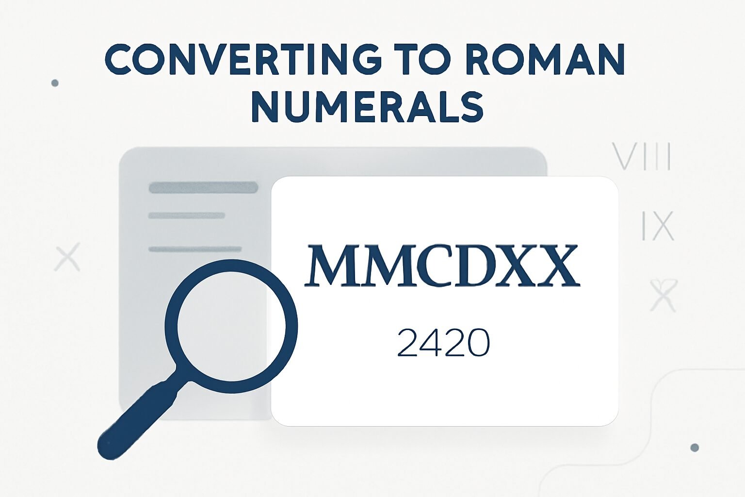 Roman Numerals: 2420