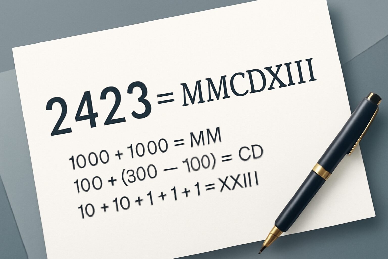 Roman Numerals: 2423