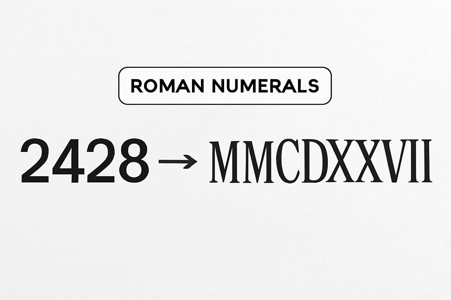 Roman Numerals: 2428