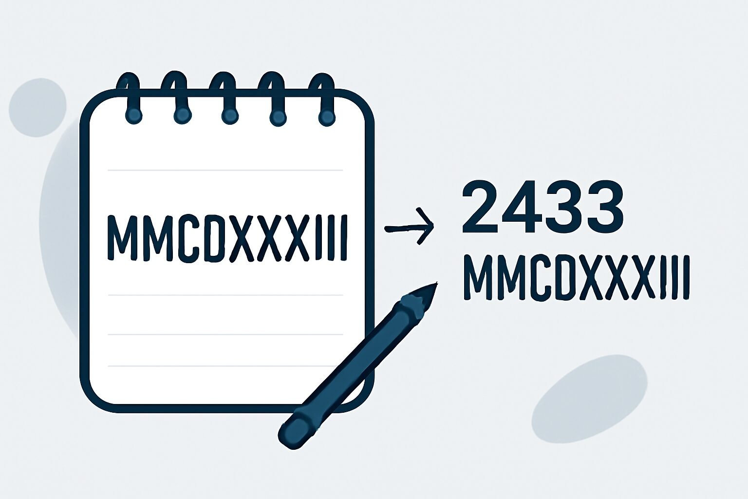 Roman Numerals: 2433