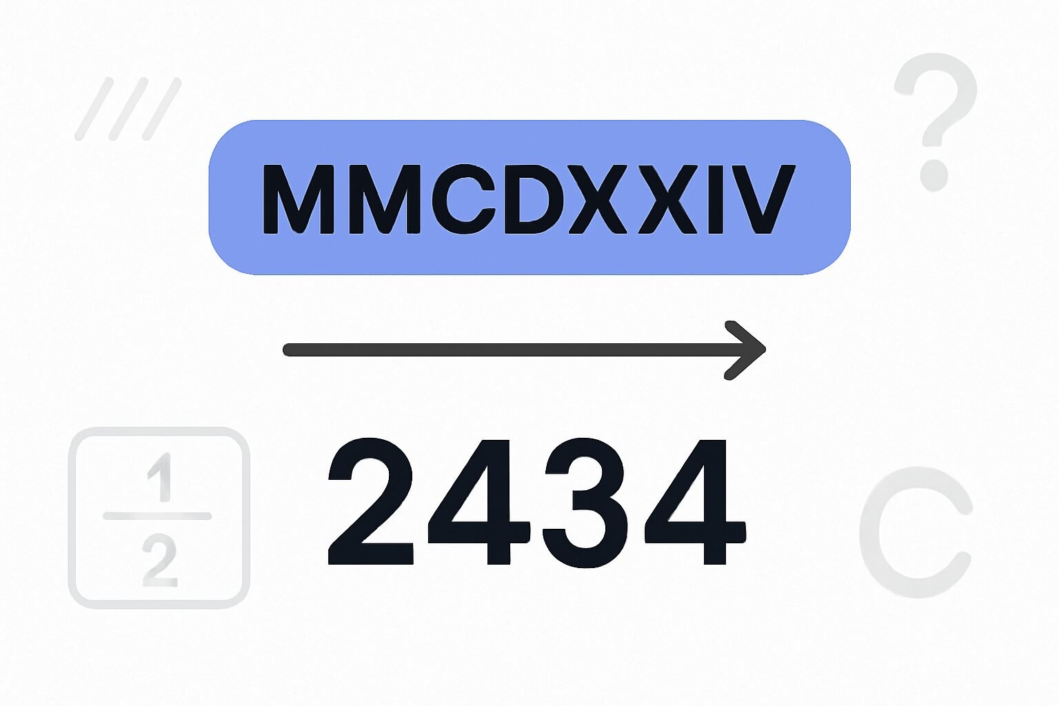 Roman Numerals: 2434