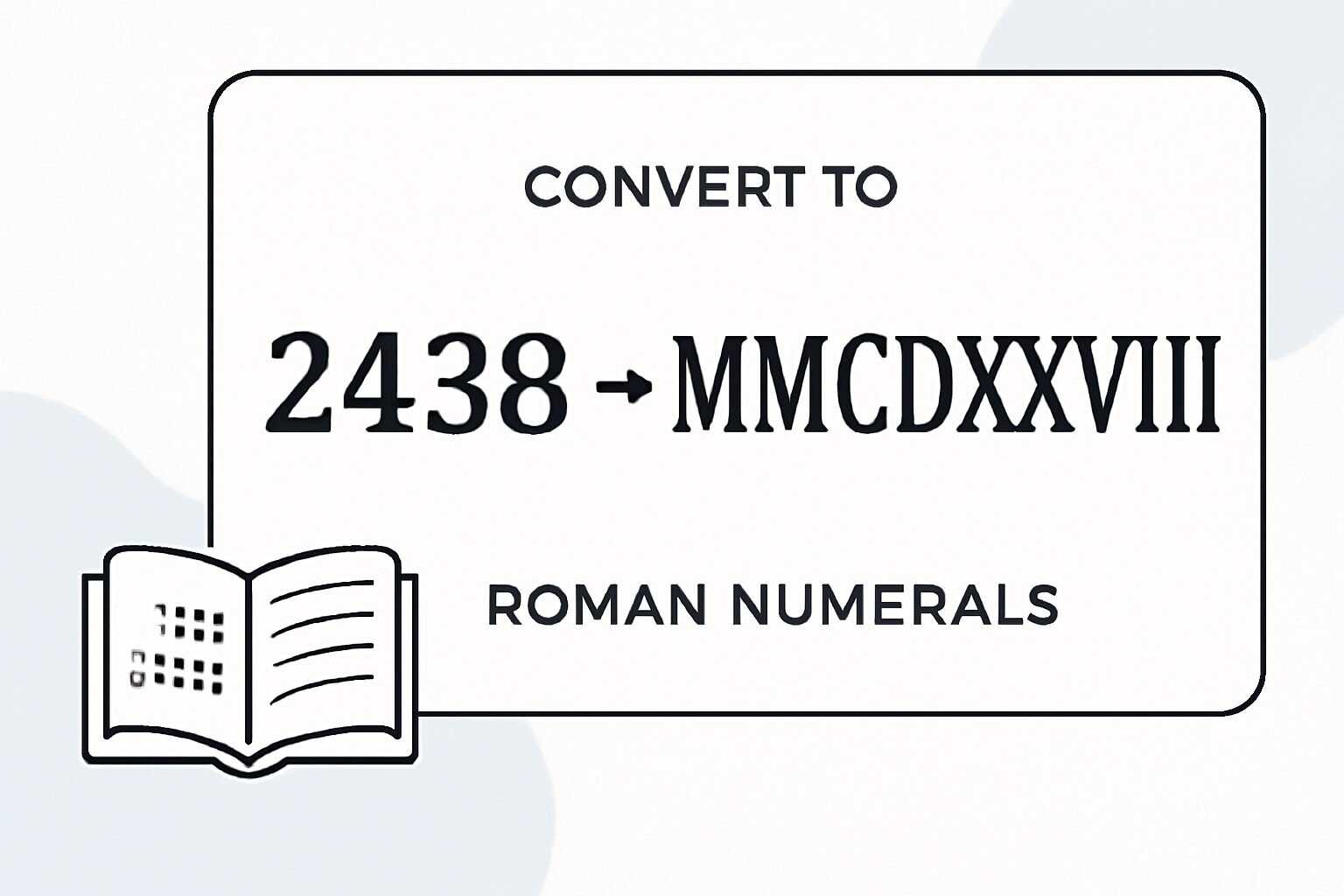 Roman Numerals: 2438