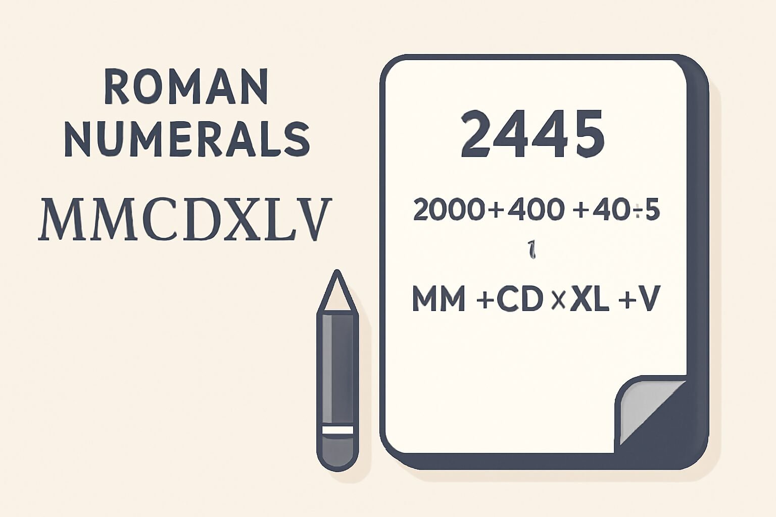 Roman Numerals: 2445