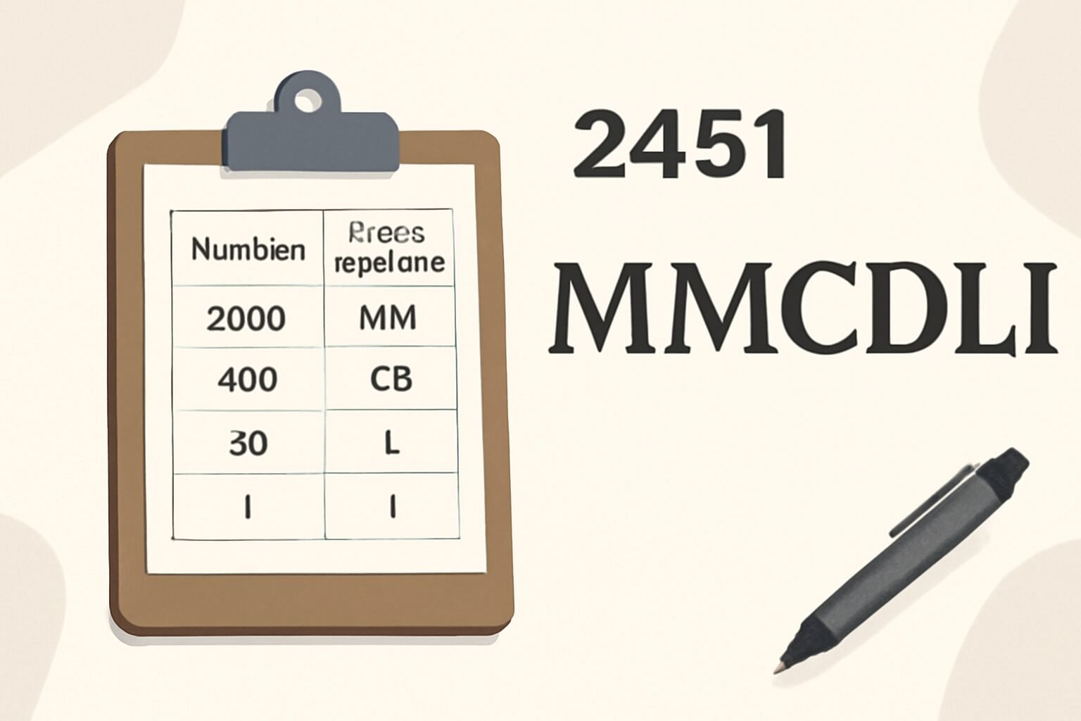 Roman Numerals: 2451