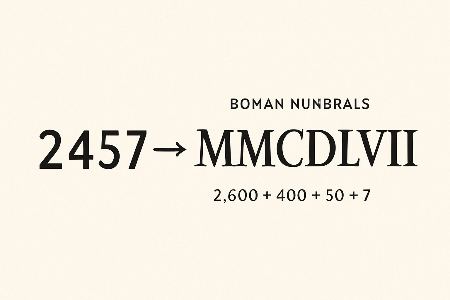Roman Numerals: 2457