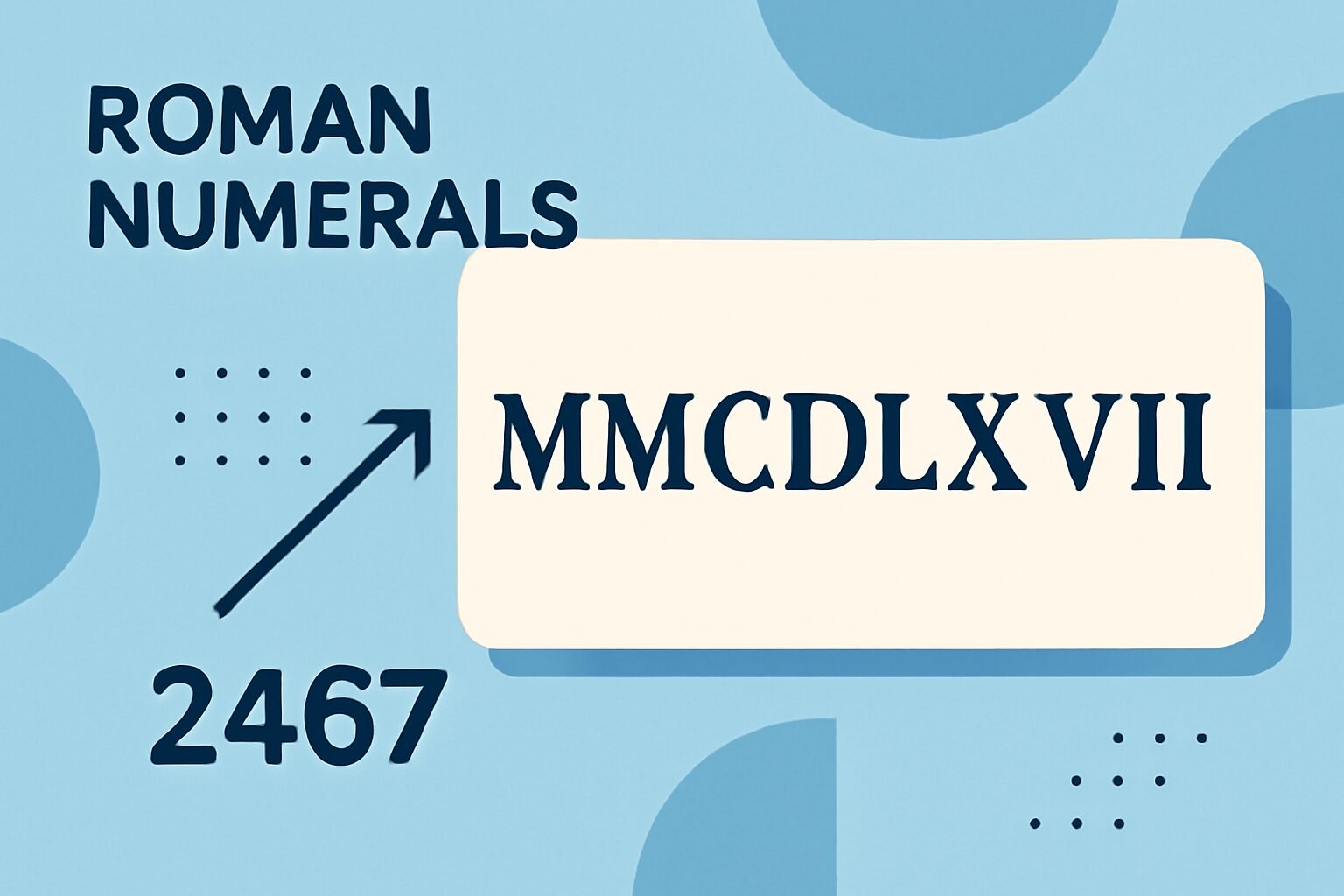 Roman Numerals: 2467