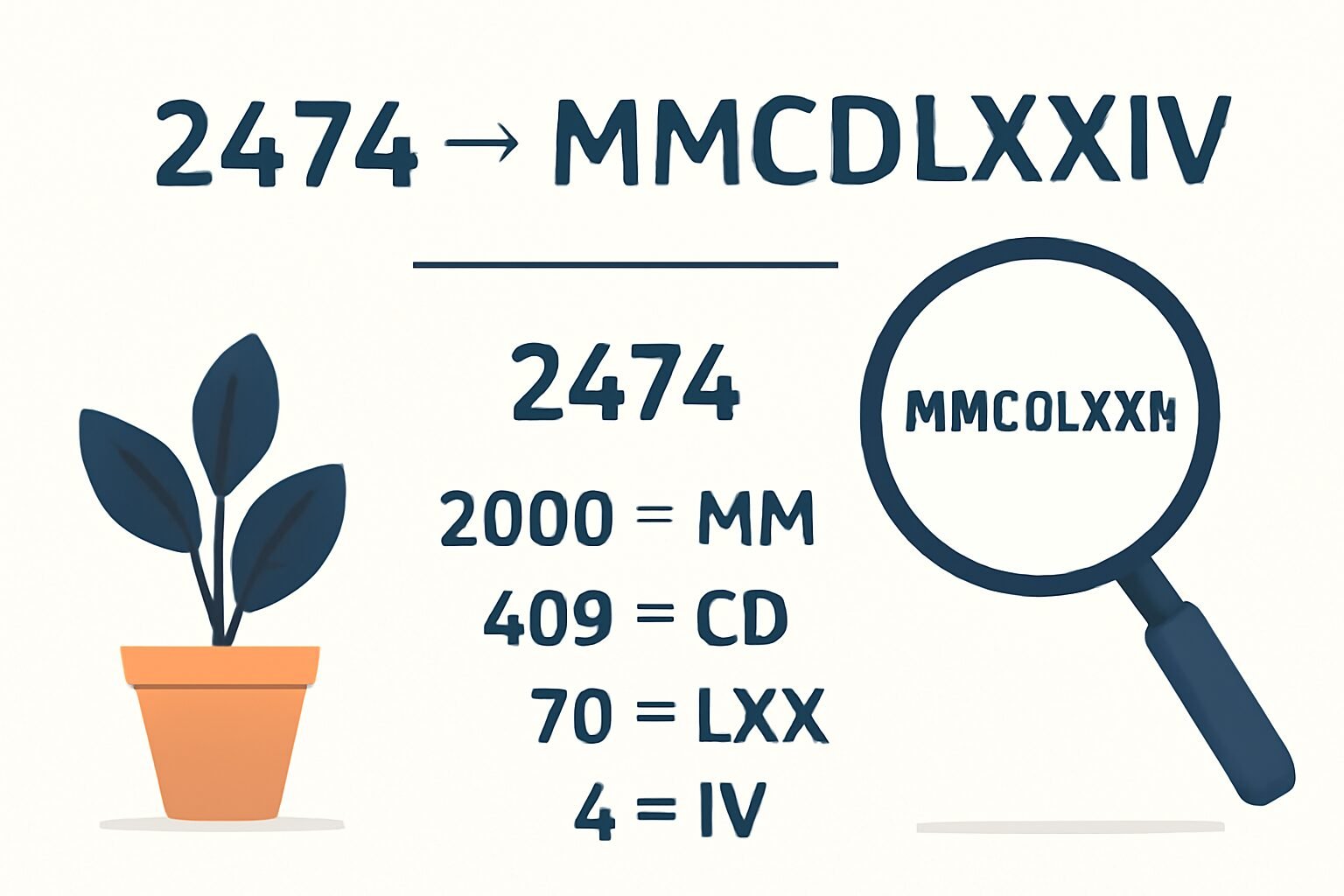 Roman Numerals: 2474