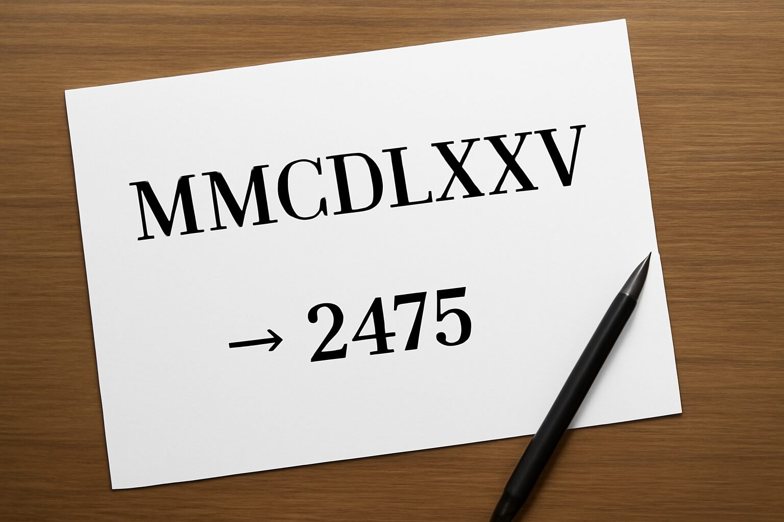 Roman Numerals: 2475