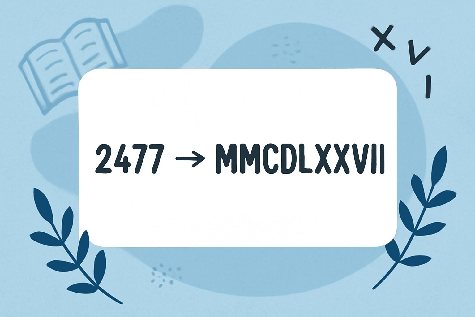 Roman Numerals: 2477