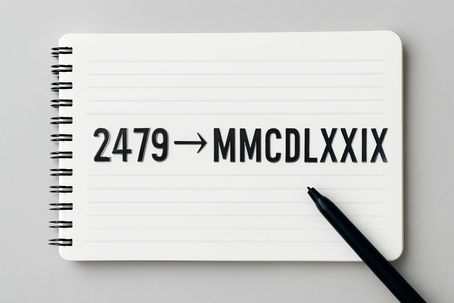 Roman Numerals: 2479