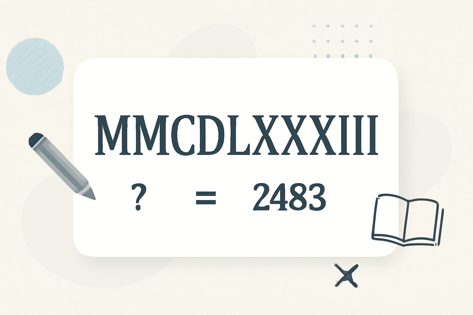 Roman Numerals: 2483