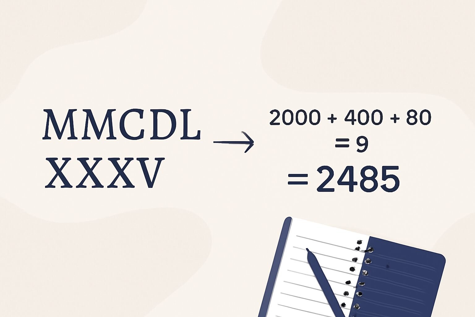 Roman Numerals: 2485