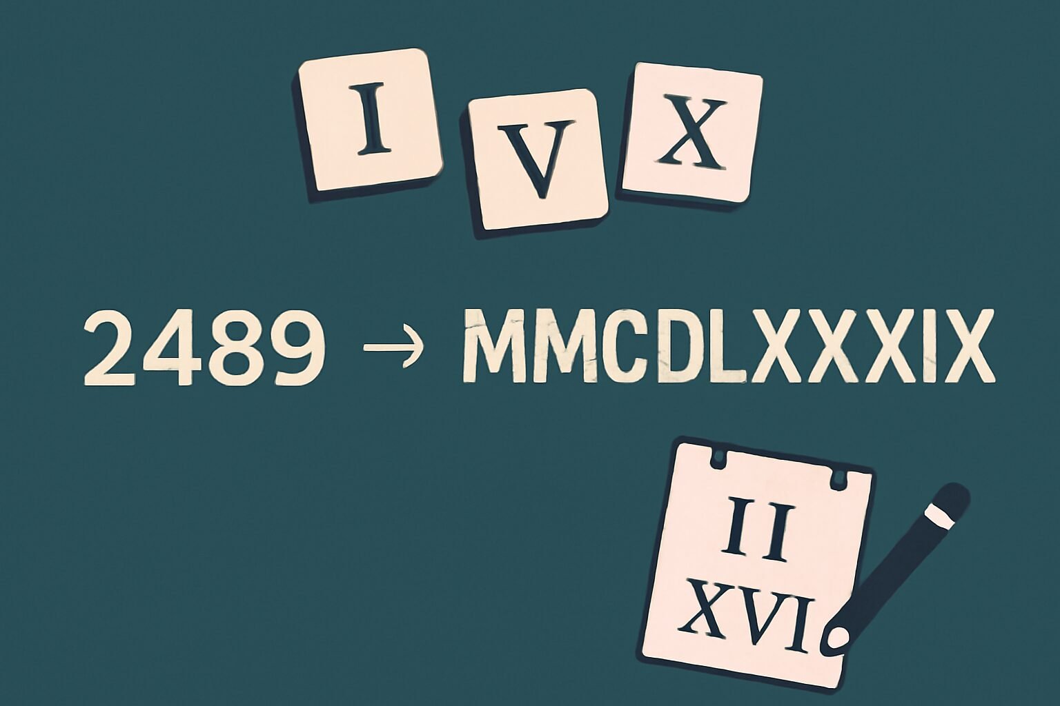 Roman Numerals: 2489