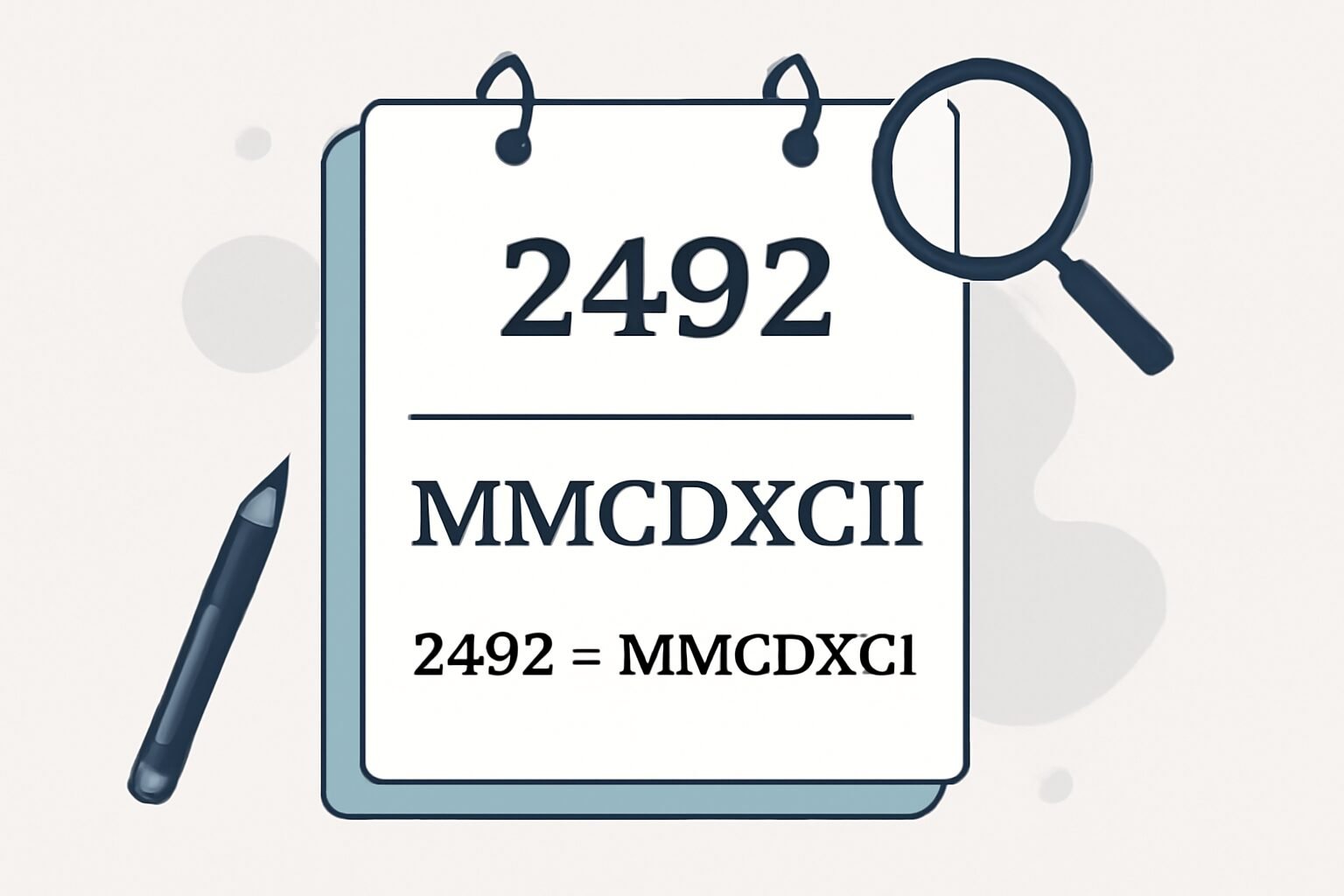 Roman Numerals: 2492