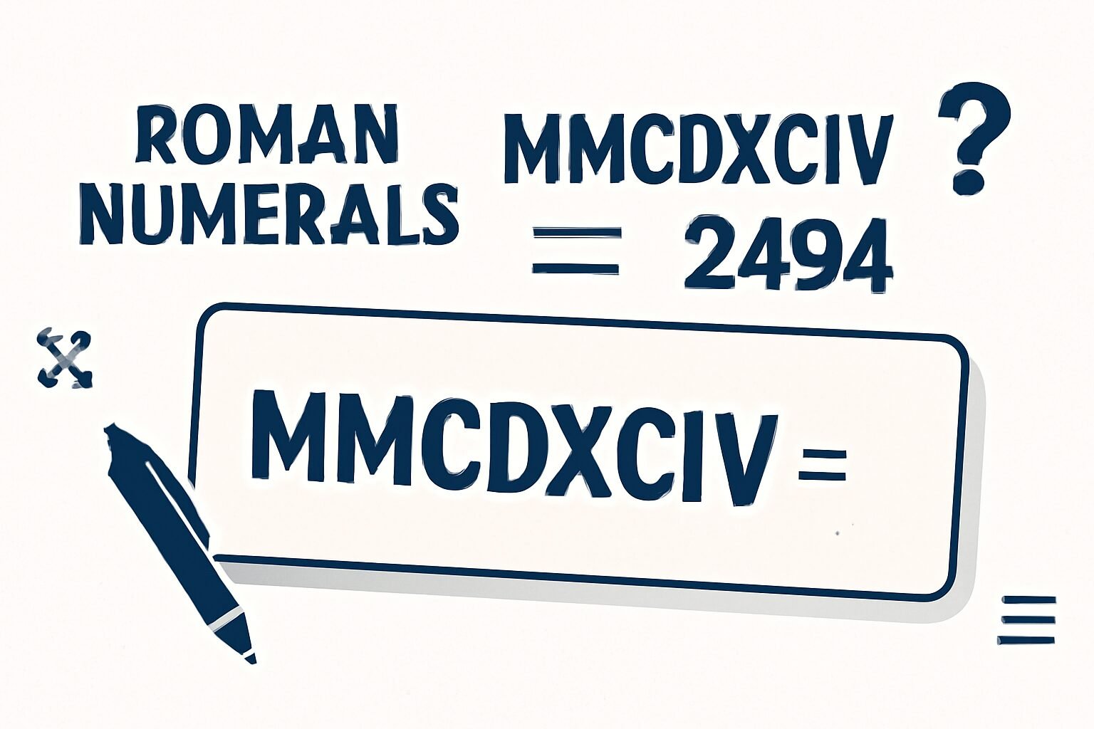 Roman Numerals: 2494