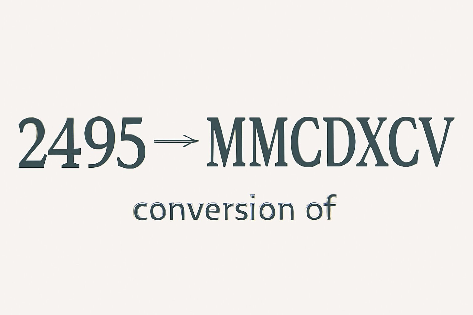 Roman Numerals: 2495