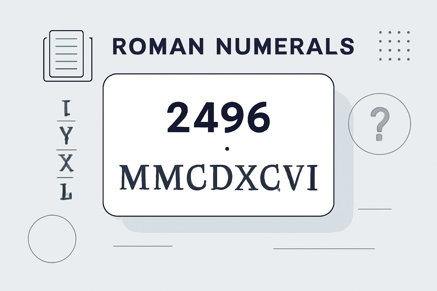 Roman Numerals: 2496