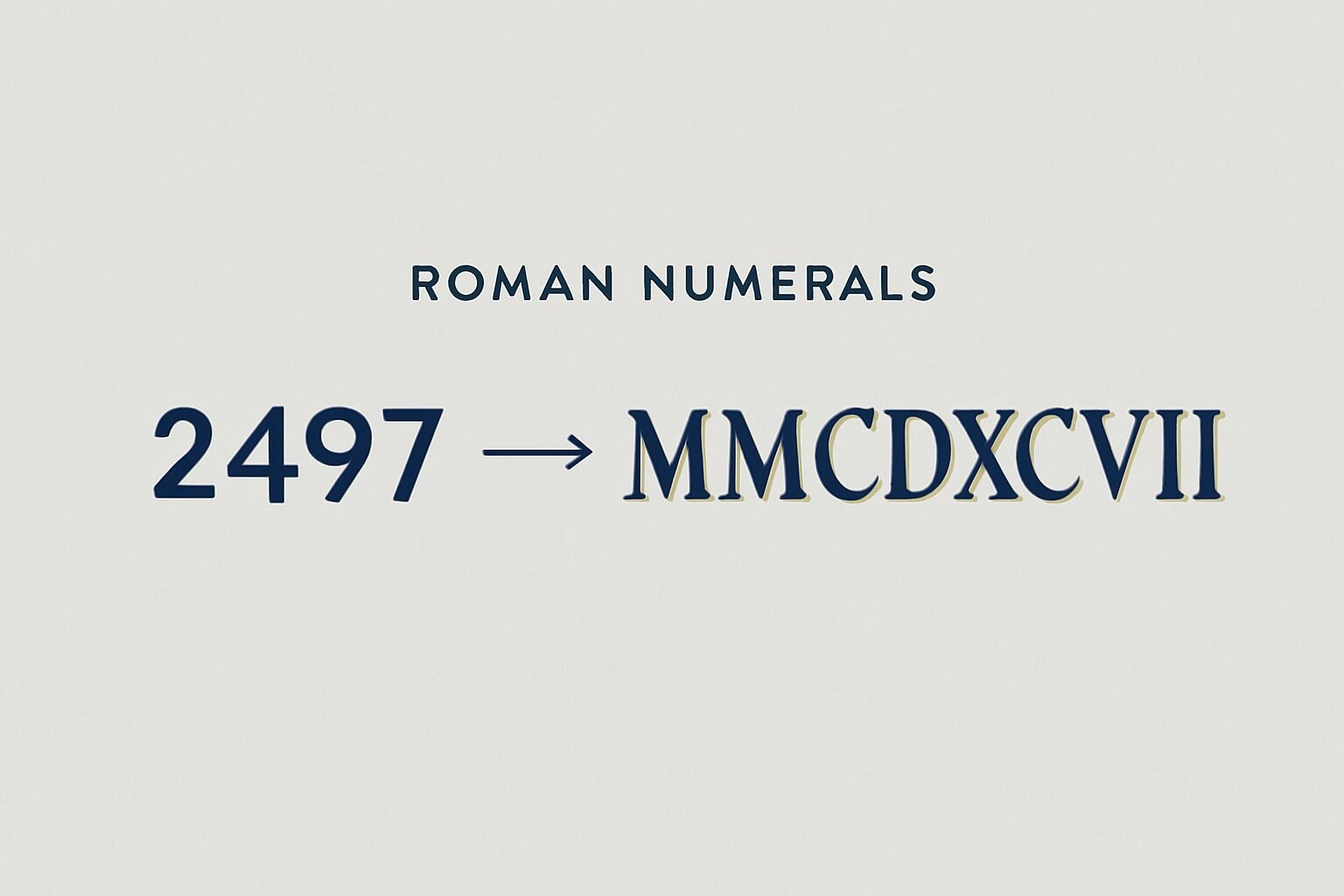 Roman Numerals: 2497
