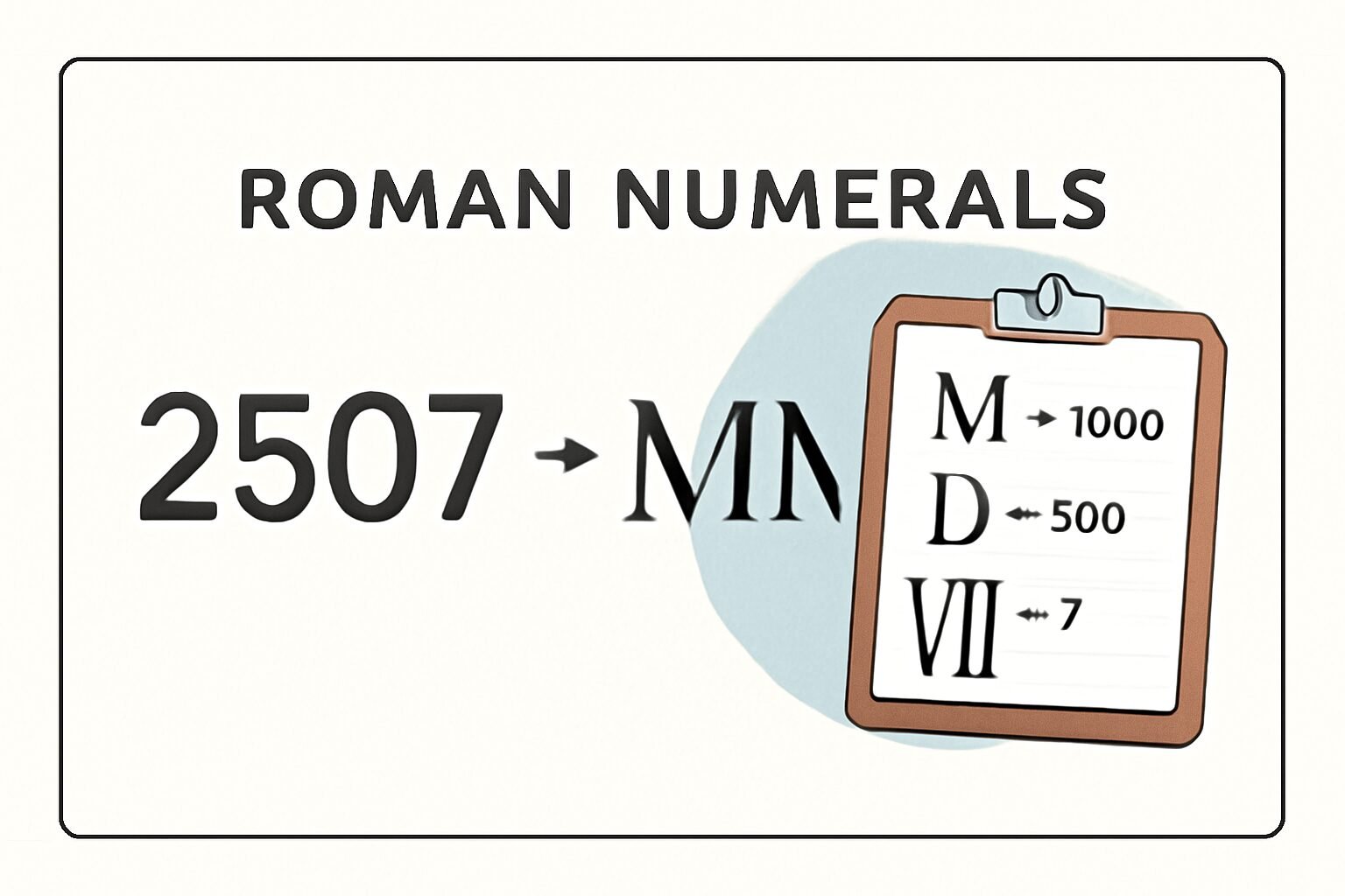 Roman Numerals: 2507