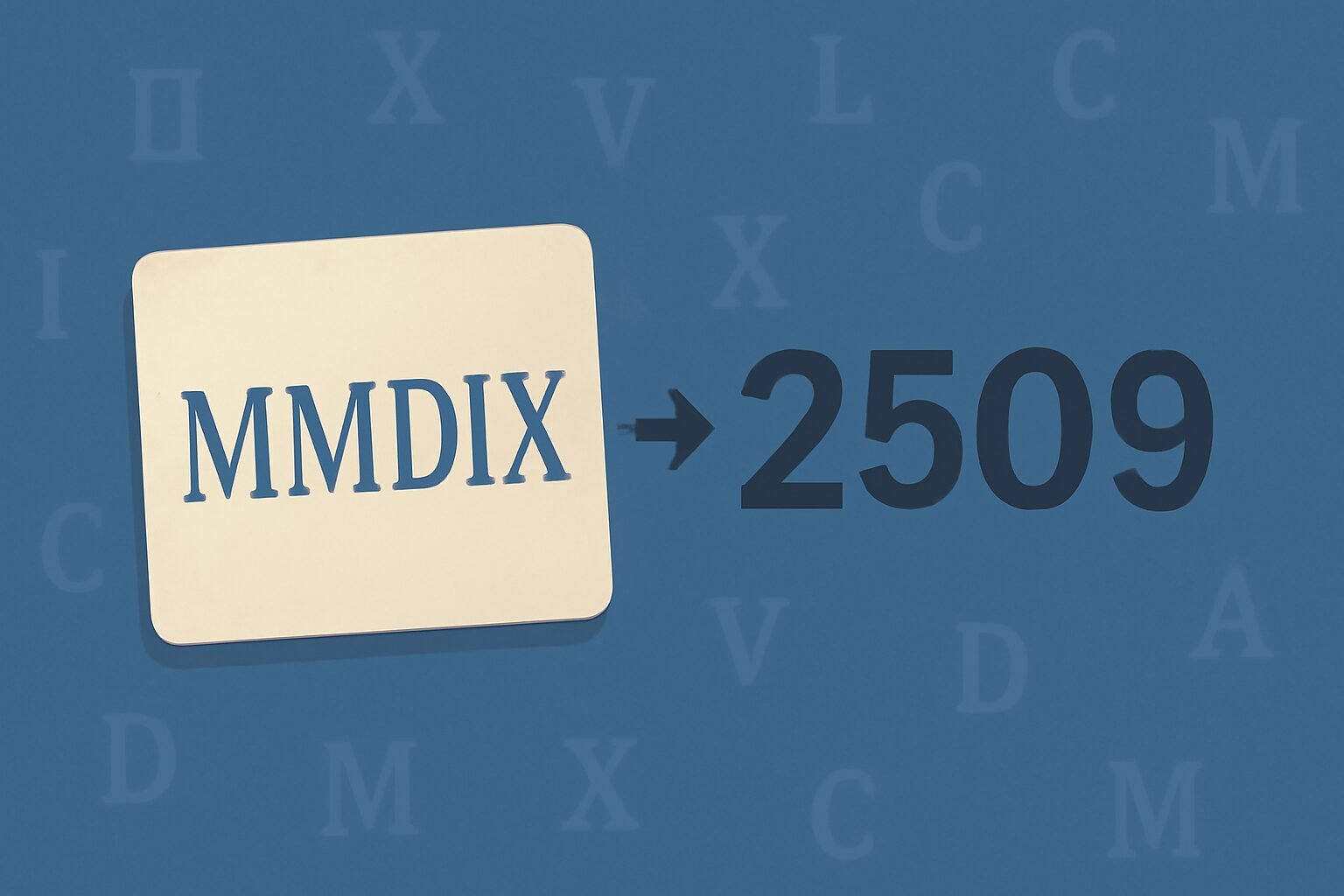 Roman Numerals: 2509