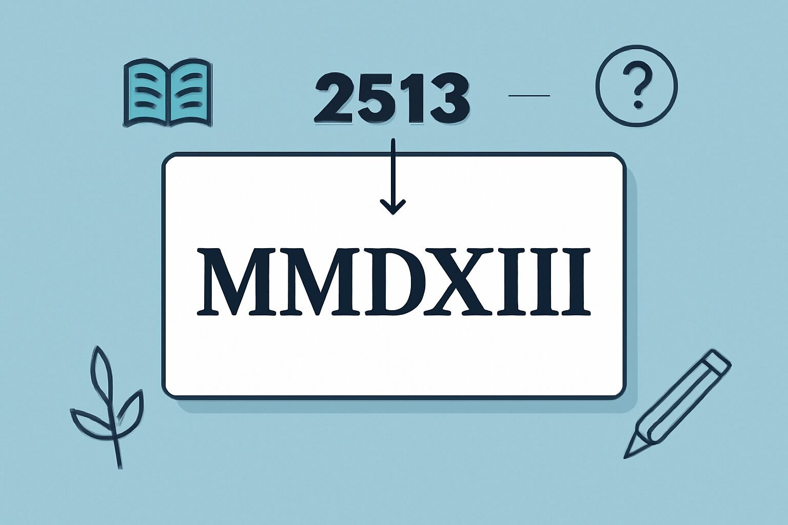 Roman Numerals: 2513