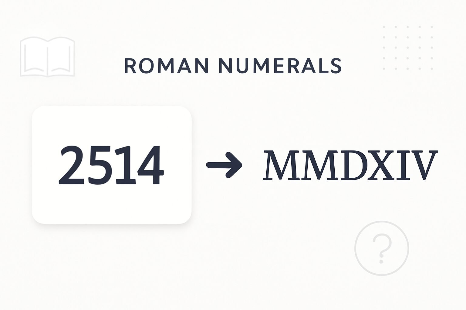 Roman Numerals: 2514