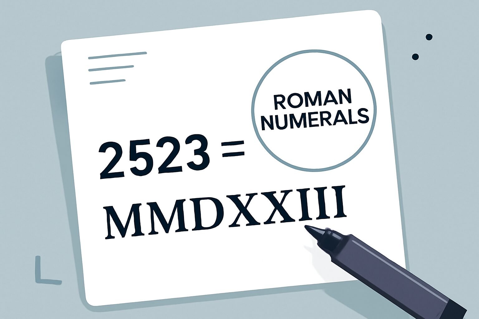 Roman Numerals: 2523