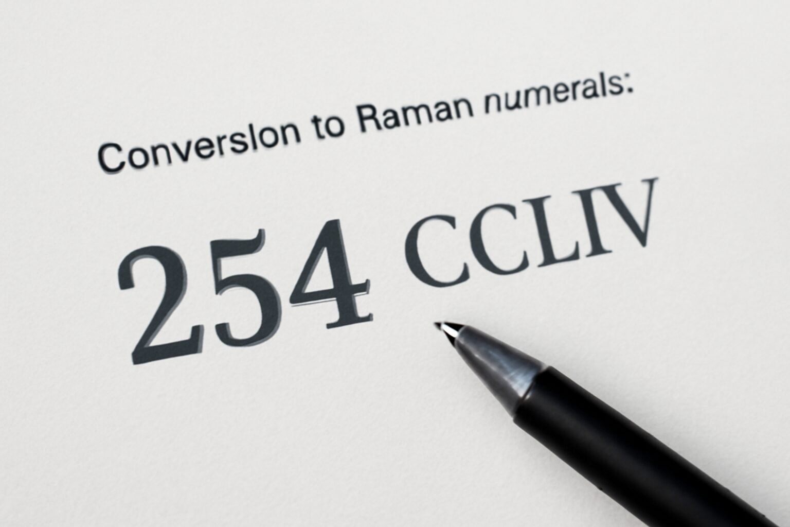 Roman Numerals: 254